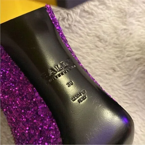 Bally Purple Glitter Women's Heels, US8 - Picture 11 of 11